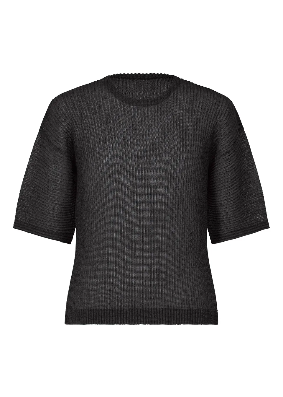 Issey Miyake Rustic Mesh tričko černé síťované