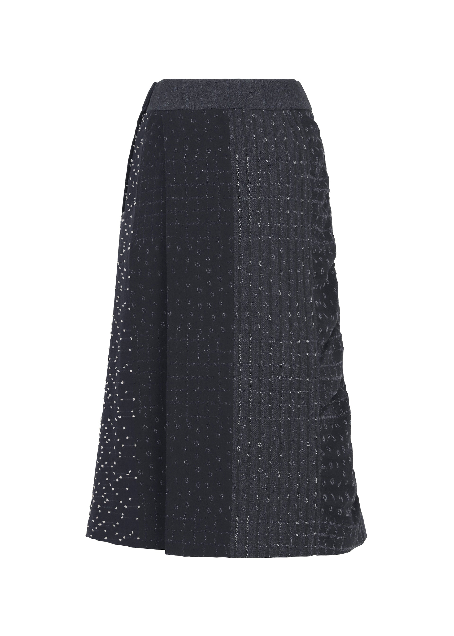 Issey Miyake COLLAGE STRETCH I sukně hnědá žakár
