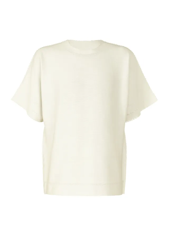 Issey Miyake Type-A Basics top pletený s krátkým rukávem