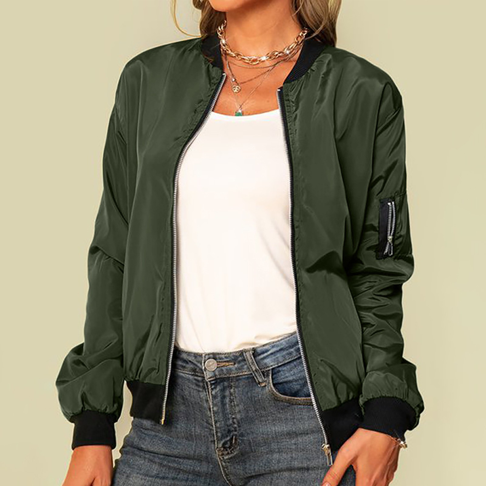Norielle černá lehká bomber bunda přechodová