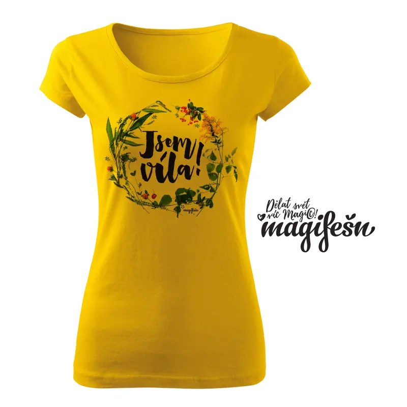 Magifešn BIO tričko XX Jsem víla luční biobavlna