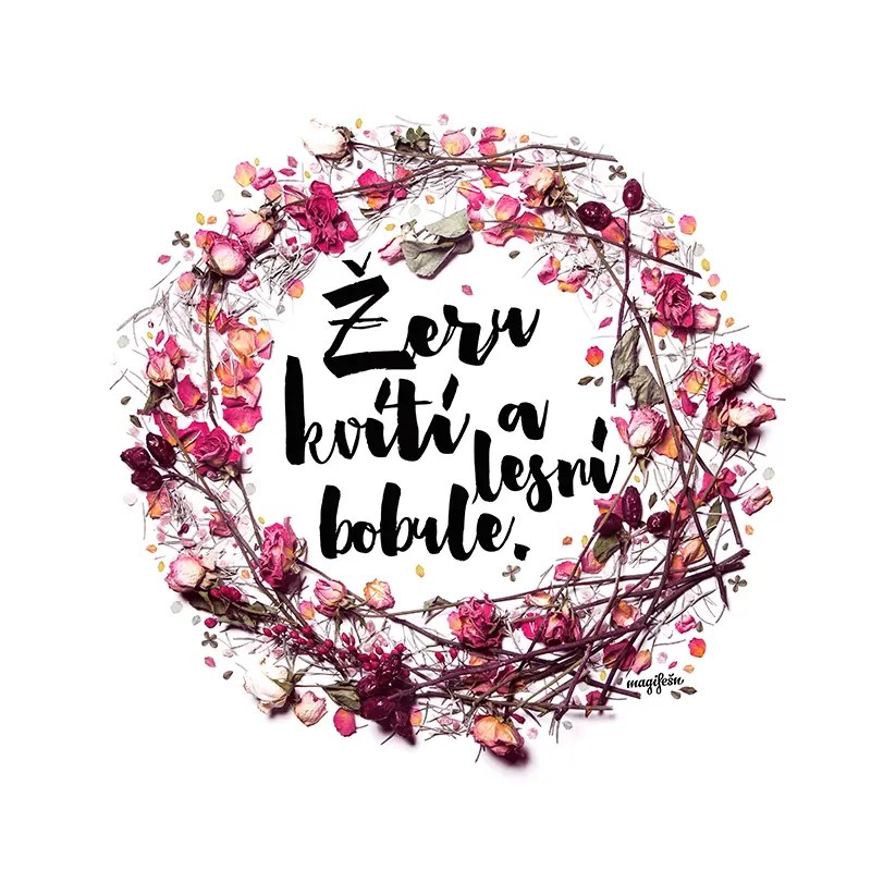 Magifešn MEDIUM Žeru kvítí taška Šípková recyklovaná
