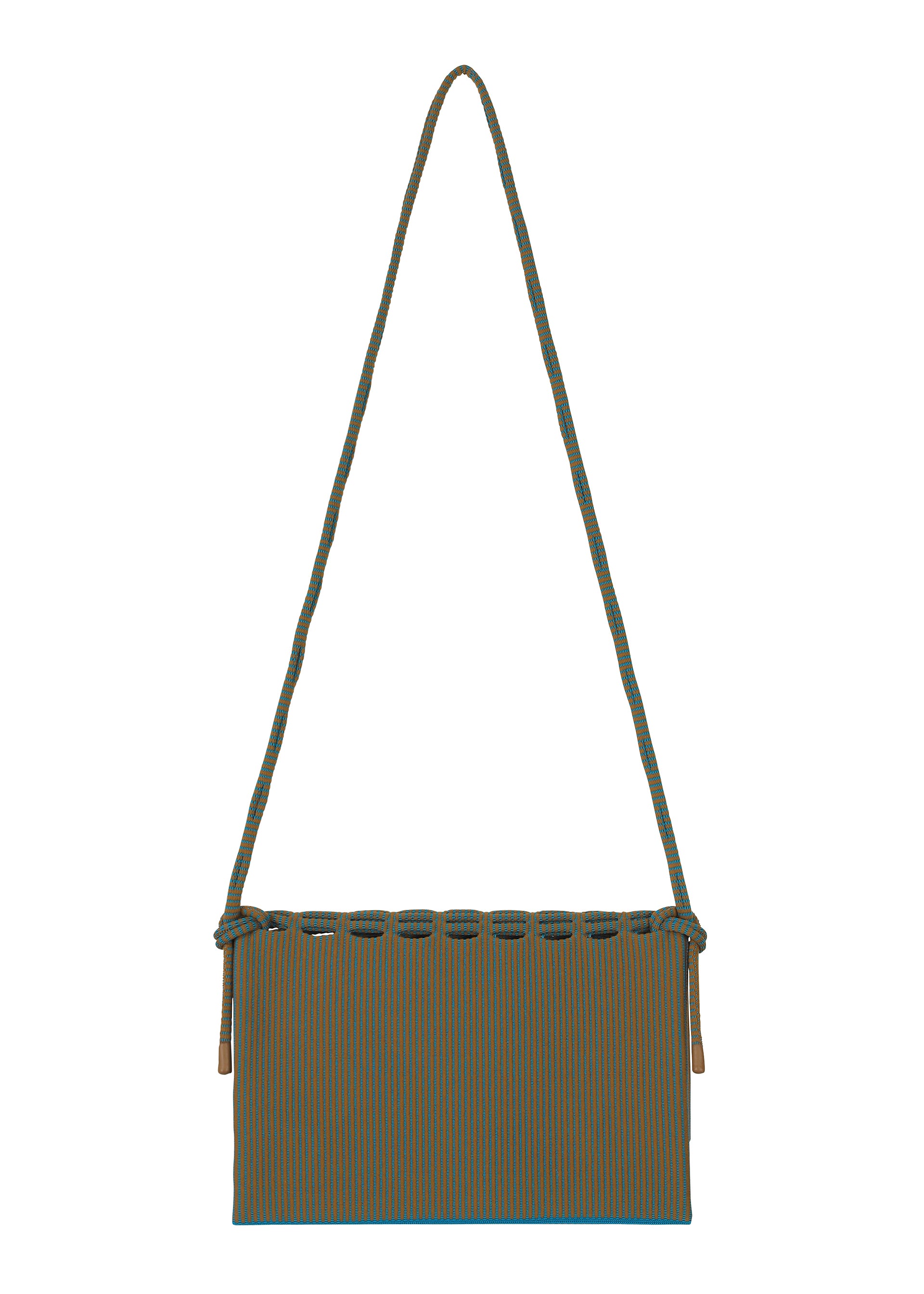 Issey Miyake Mokko Wale crossbody off white béžová pruhy