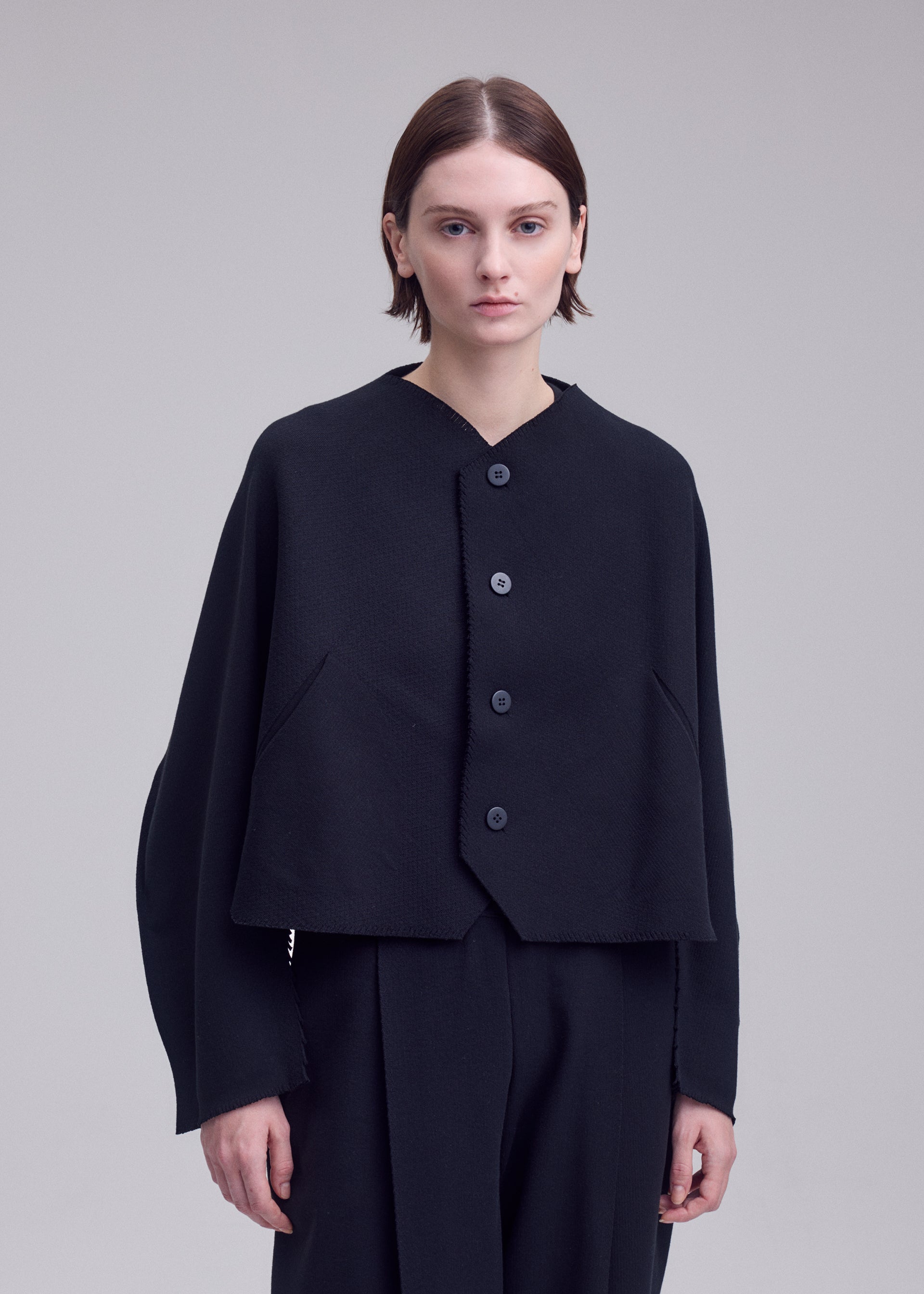 Issey Miyake Campagne kardigan černá úpletový