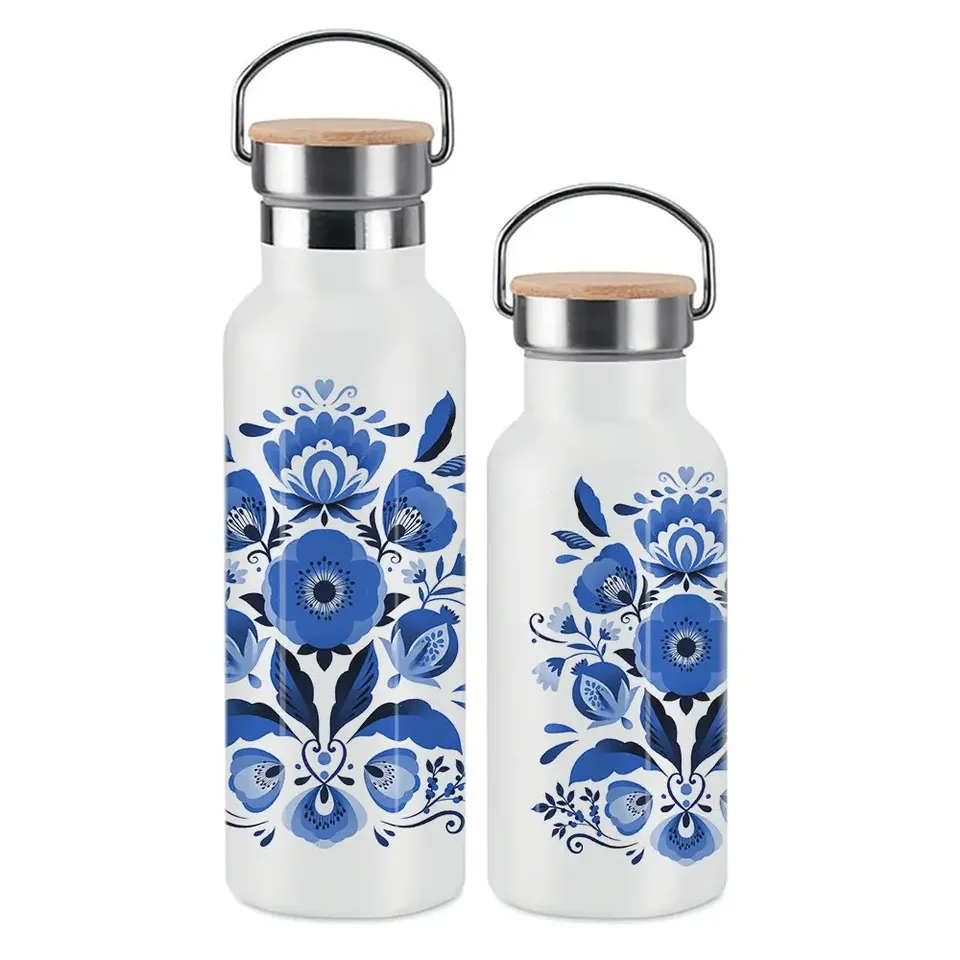 Magifešn Folkolor termoska modrá 500 ml nerezová