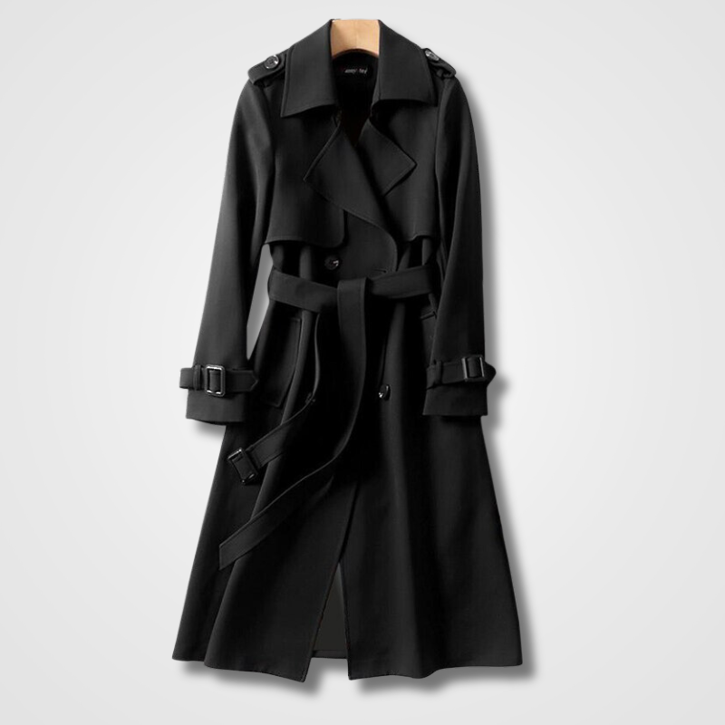 Norielle dlouhý trench coat s páskem khaki