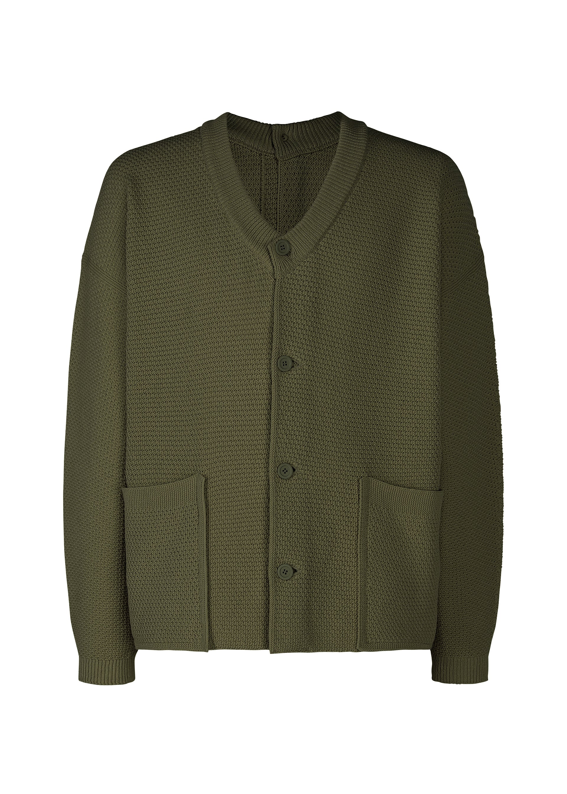 Issey Miyake Rustic Knit kardigan Black vlněný