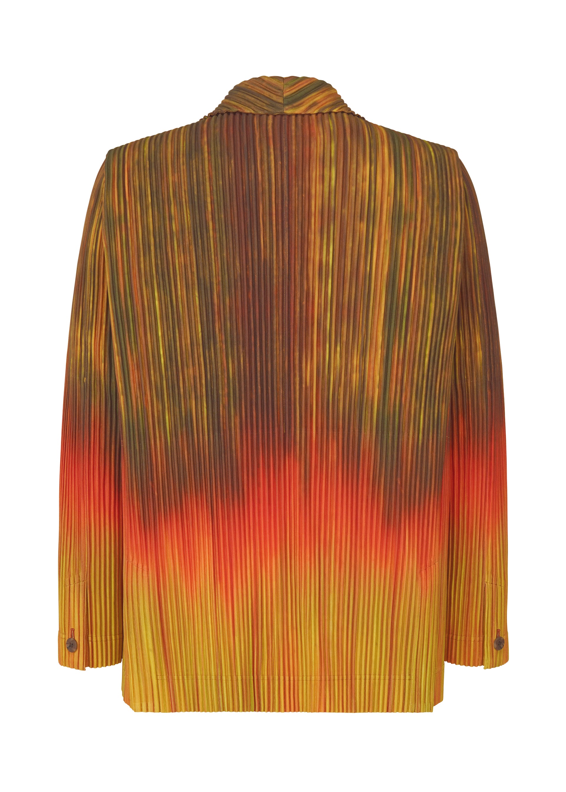 Issey Miyake Paint Brush sako hnědé gradient dvojřadé