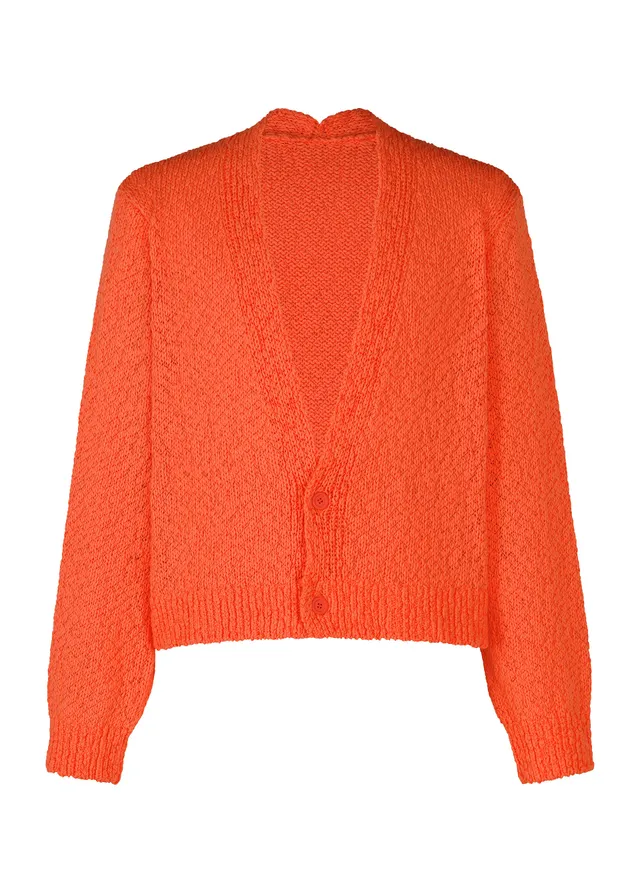 Issey Miyake Risotto Knit kardigan orange z organické bavlny