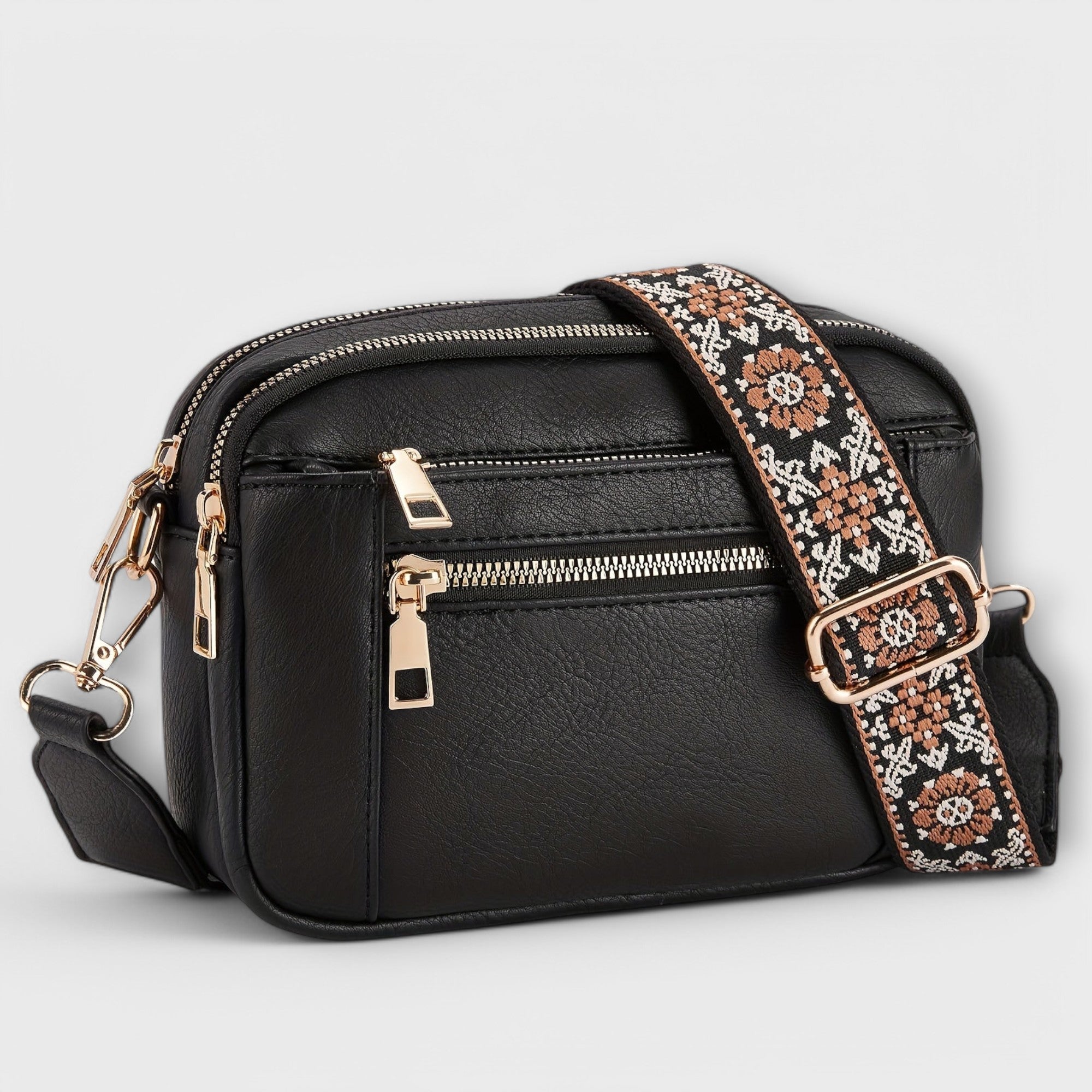 Norielle crossbody kabelka hnědá z koženky