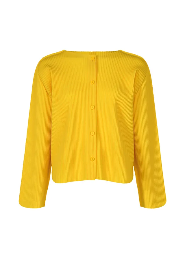 Issey Miyake Round Pleats kardigan žlutý
