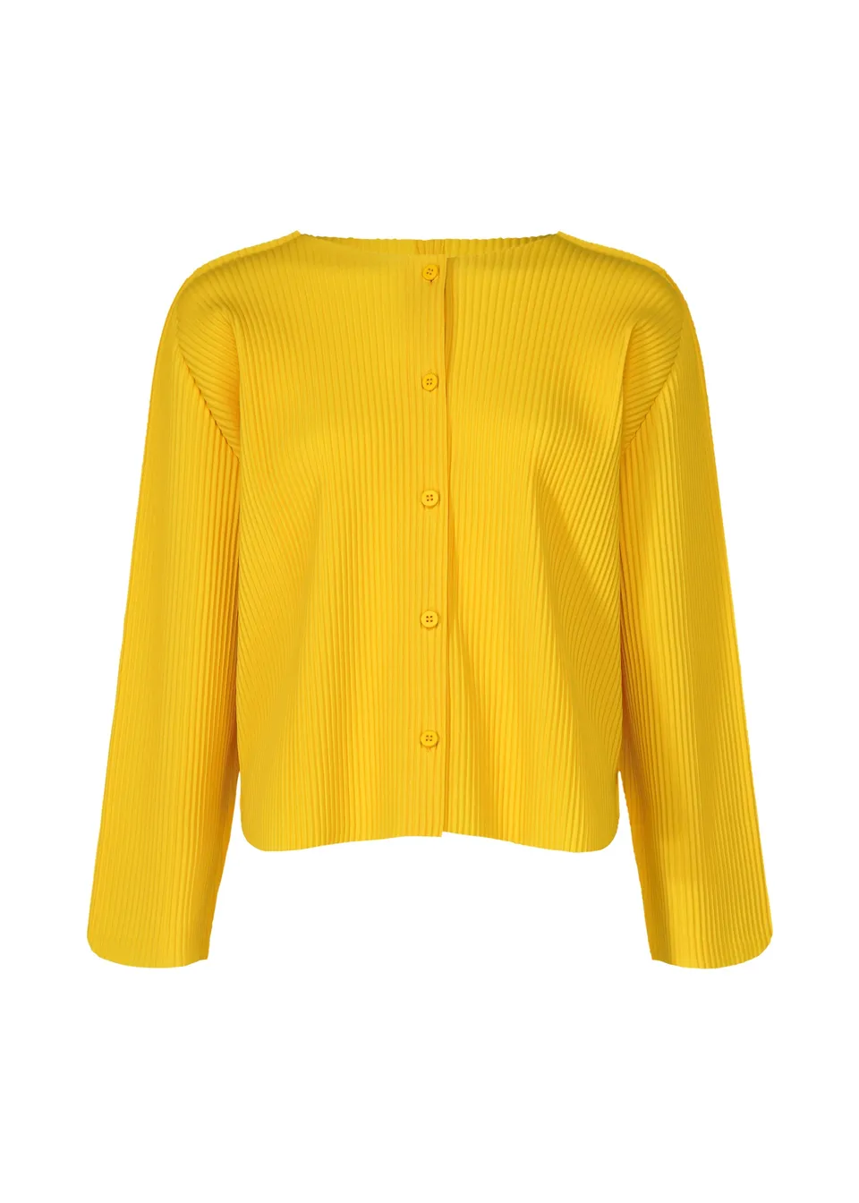 Issey Miyake Round Pleats kardigan žlutý