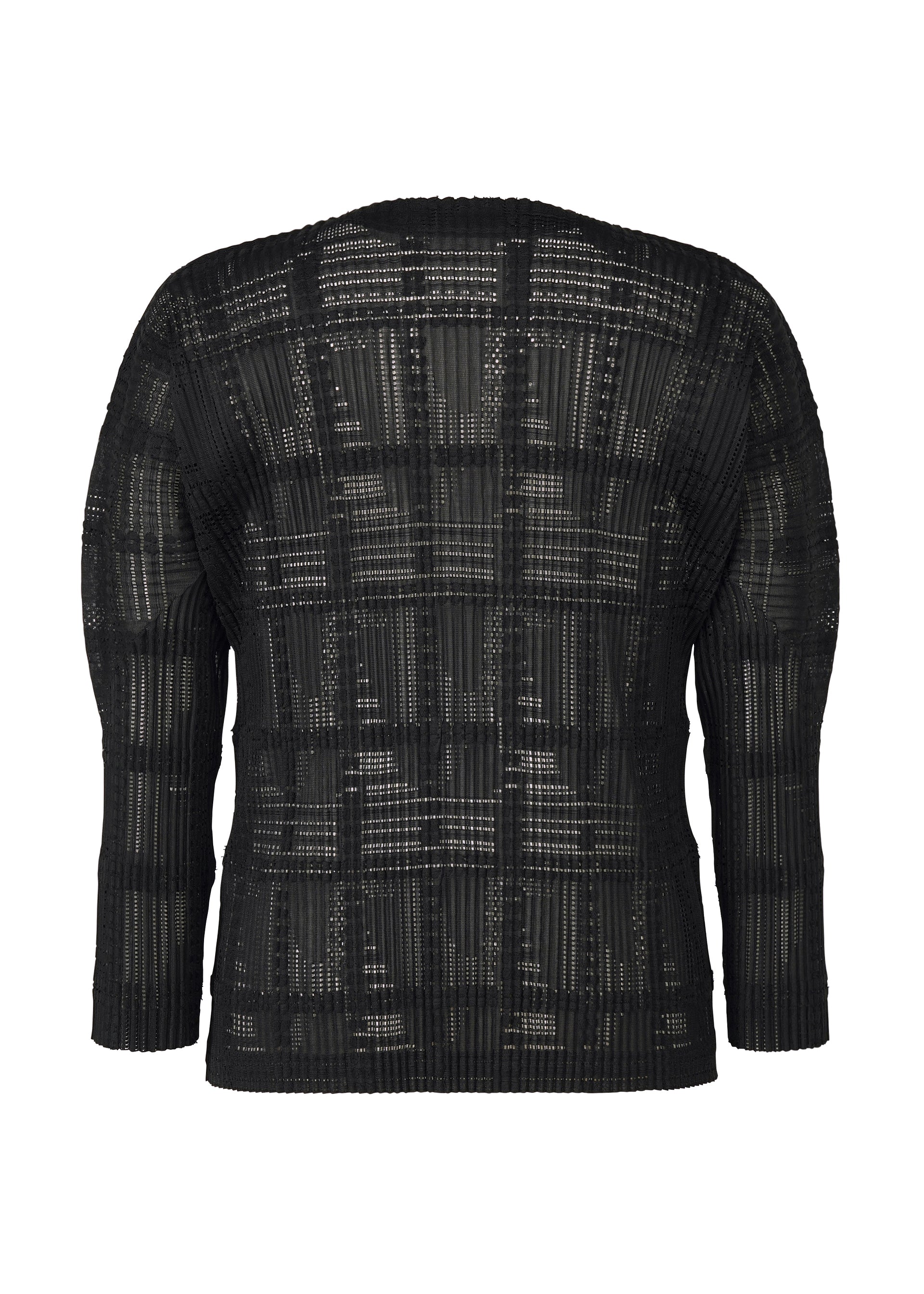 Homme Plissé Issey Miyake Lace Grid kardigan bílý krajkový