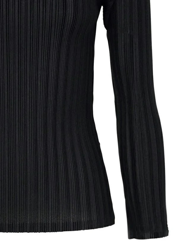 Issey Miyake Rib Pleats Basics top černý vel. 3 rolák