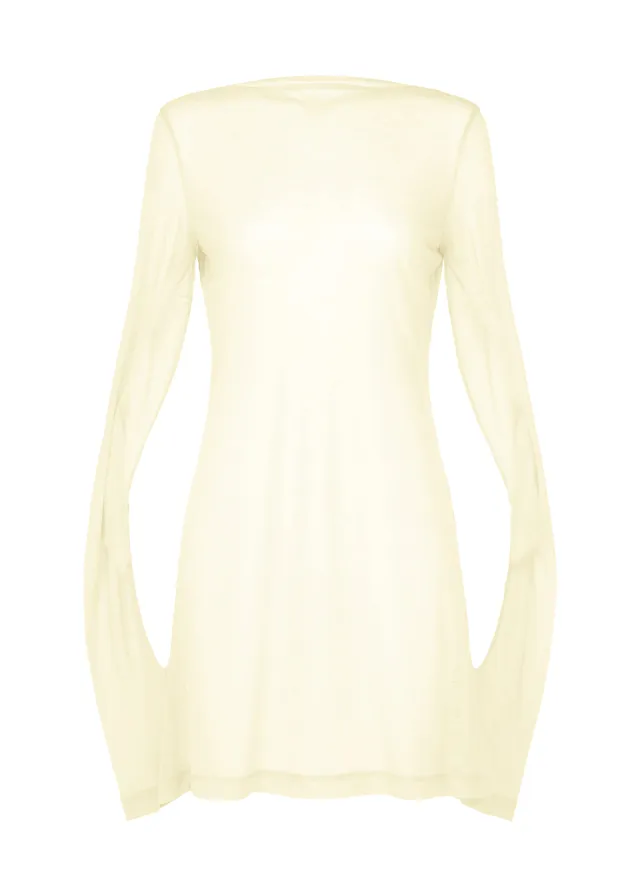 Issey Miyake Sheer Wool Jersey tunika černá vel. 2 vlněná