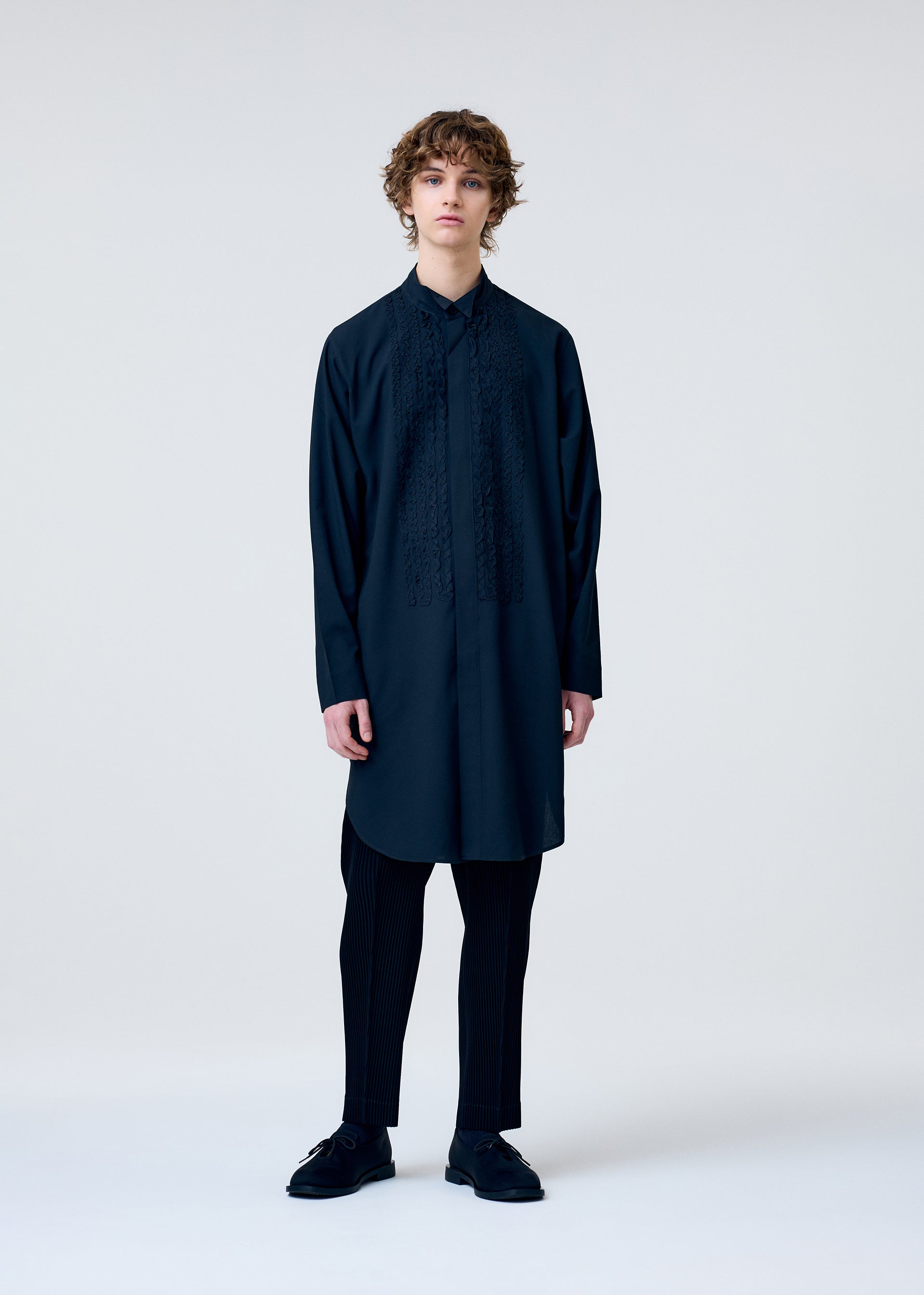 Issey Miyake Homme Plissé Embroidery košile bílá vel. 3