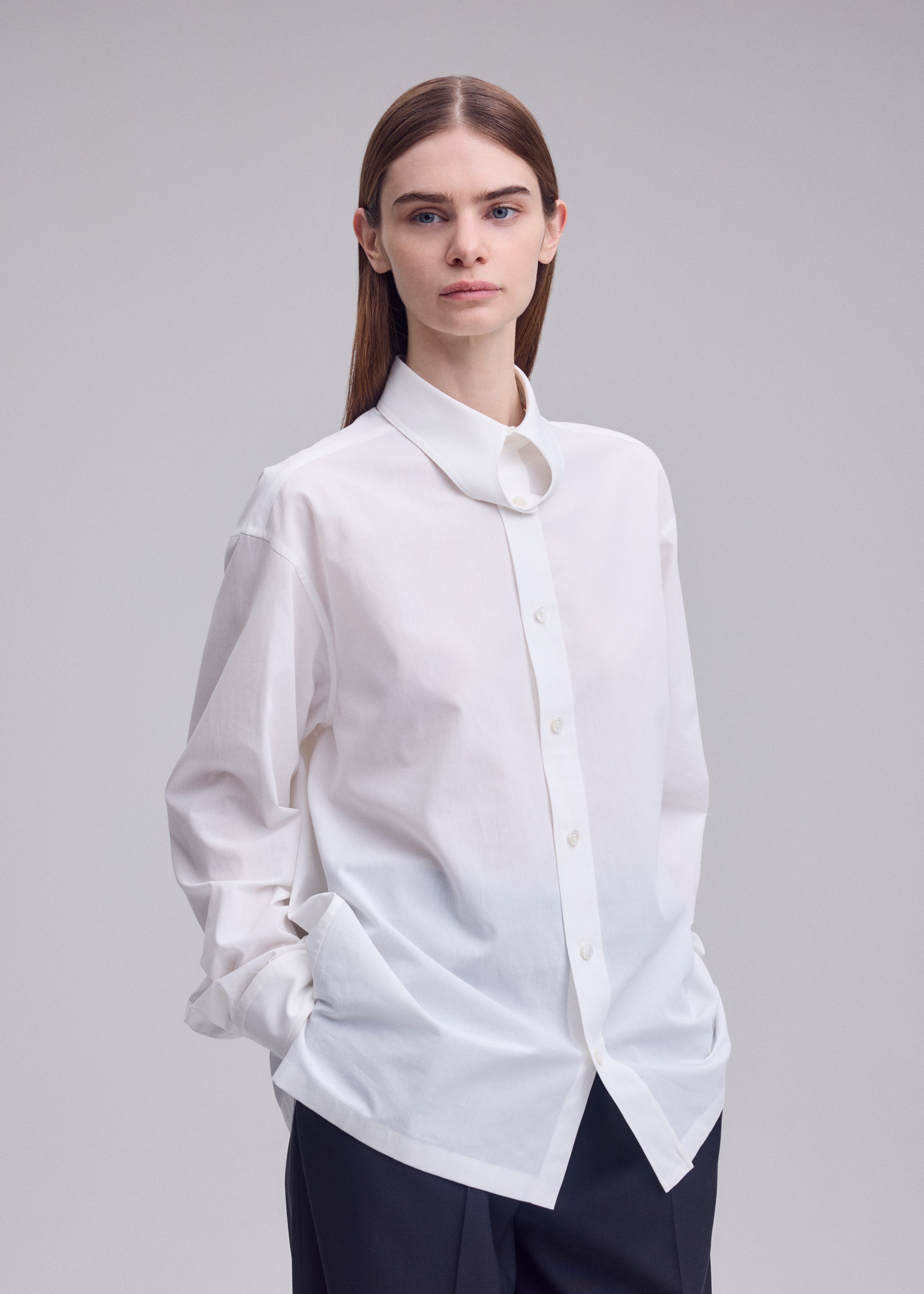 Issey Miyake Monsieur Shirt košile White bavlněná
