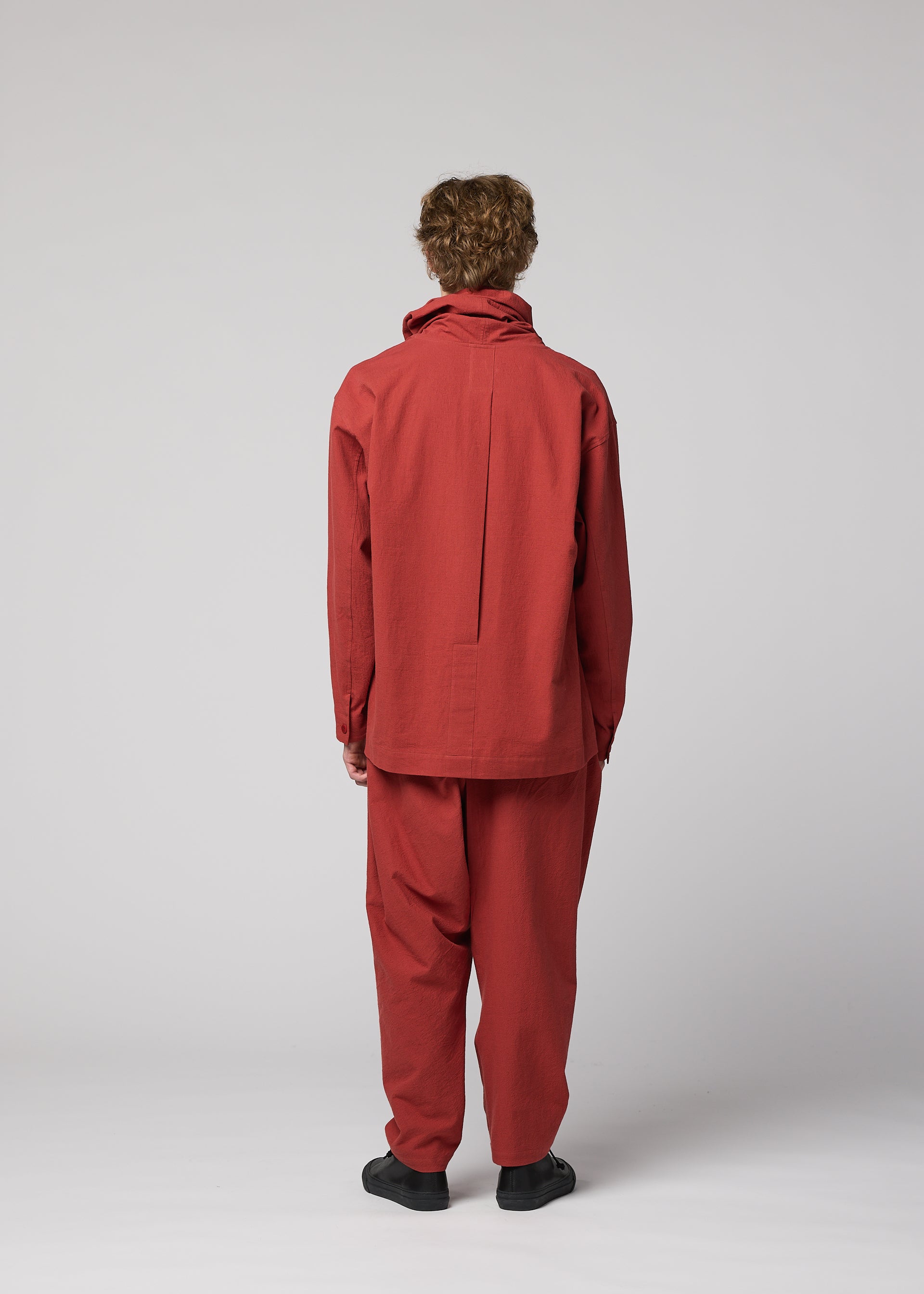 Issey Miyake Cotton Yak LA63FF174 kalhoty šedé vlněné