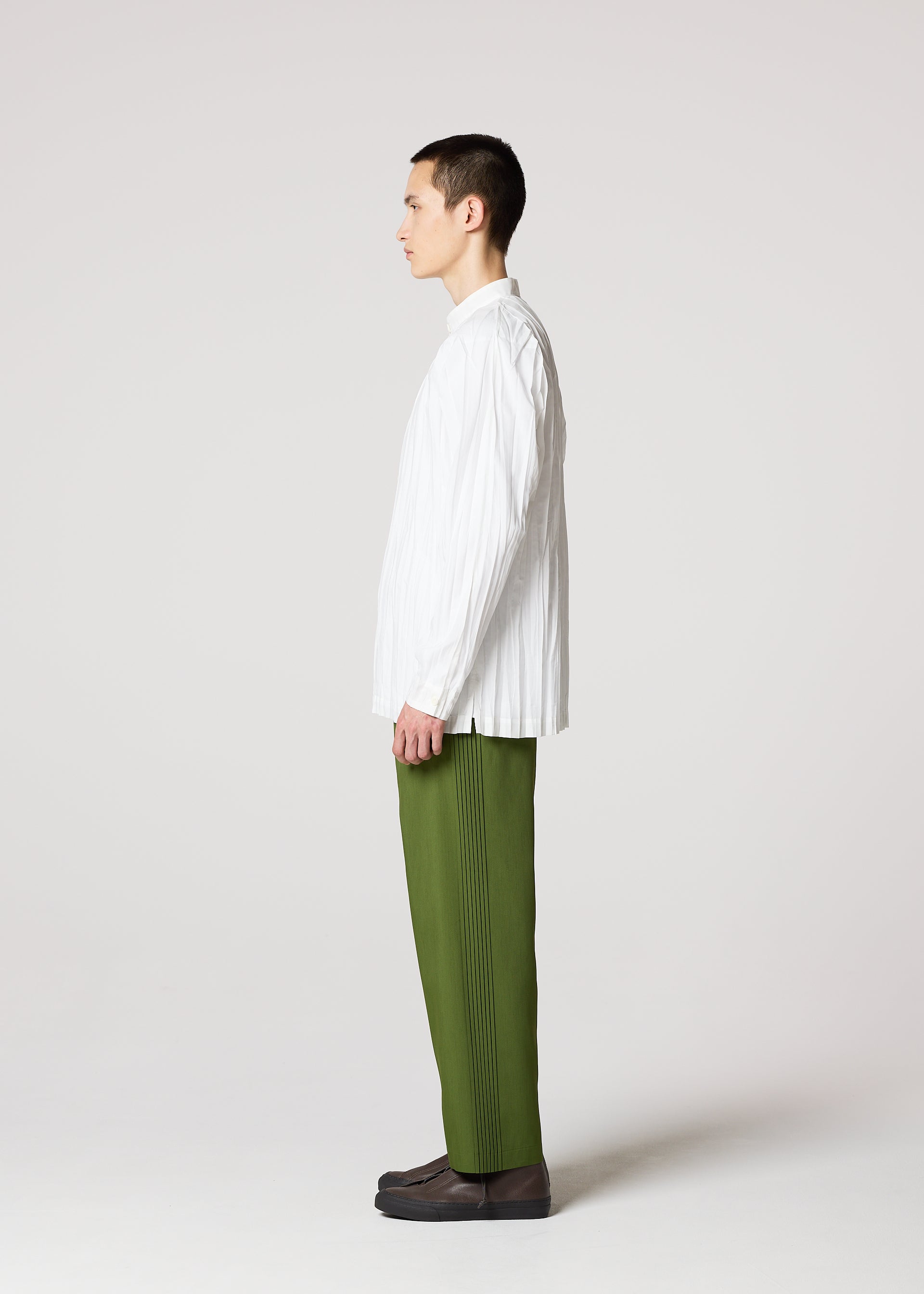 Issey Miyake IM Men Wrinkle Shirt košile off-white recyklovaná