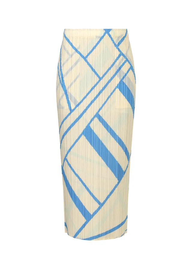 Issey Miyake Fold Line rovná sukně smetanová vel. 3