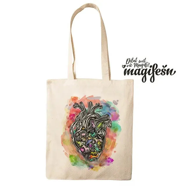 Magifešn Medium Zvířata v srdci taška Aquarelly