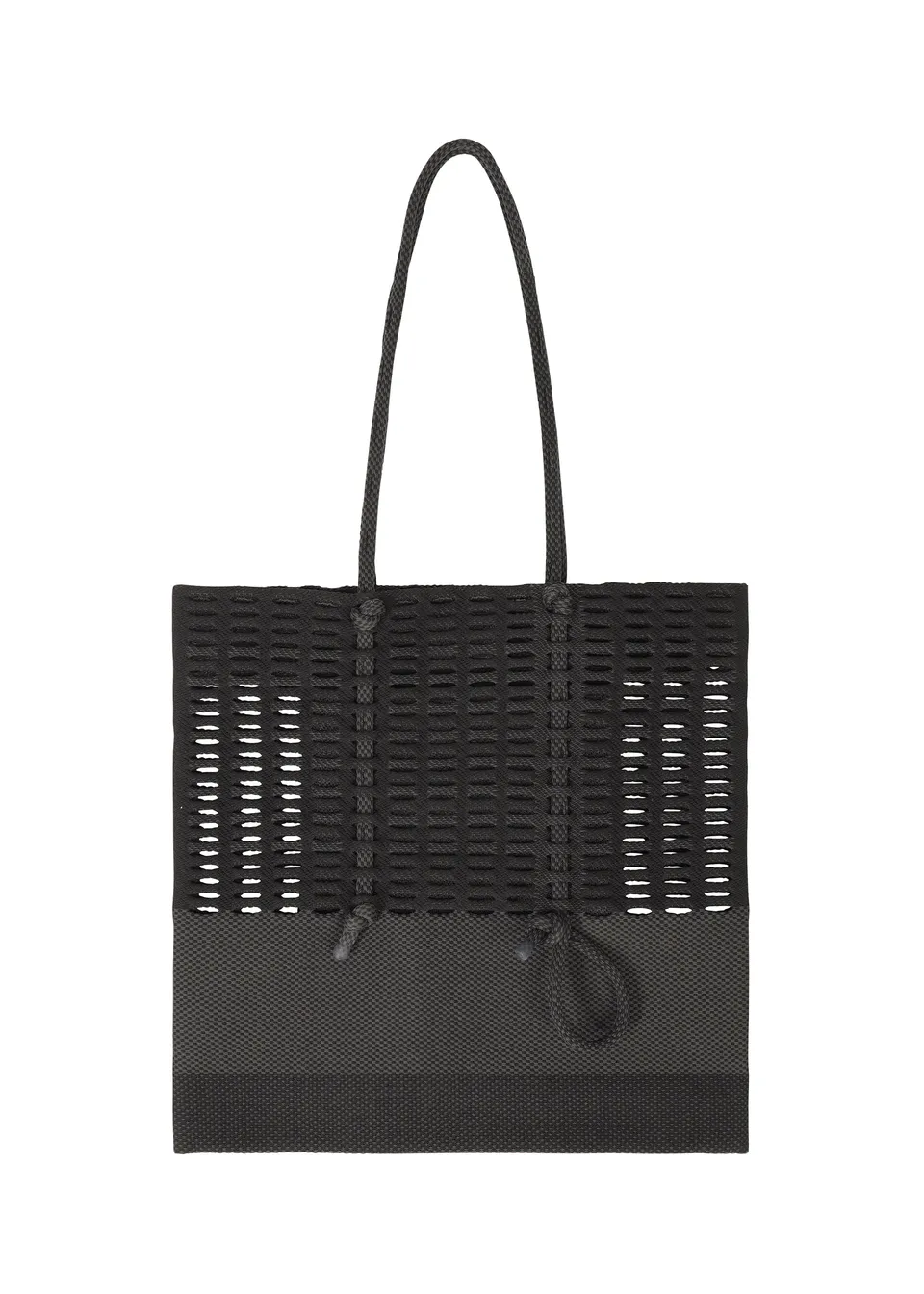Issey Miyake Mokko Knot tote černohnědá pletená