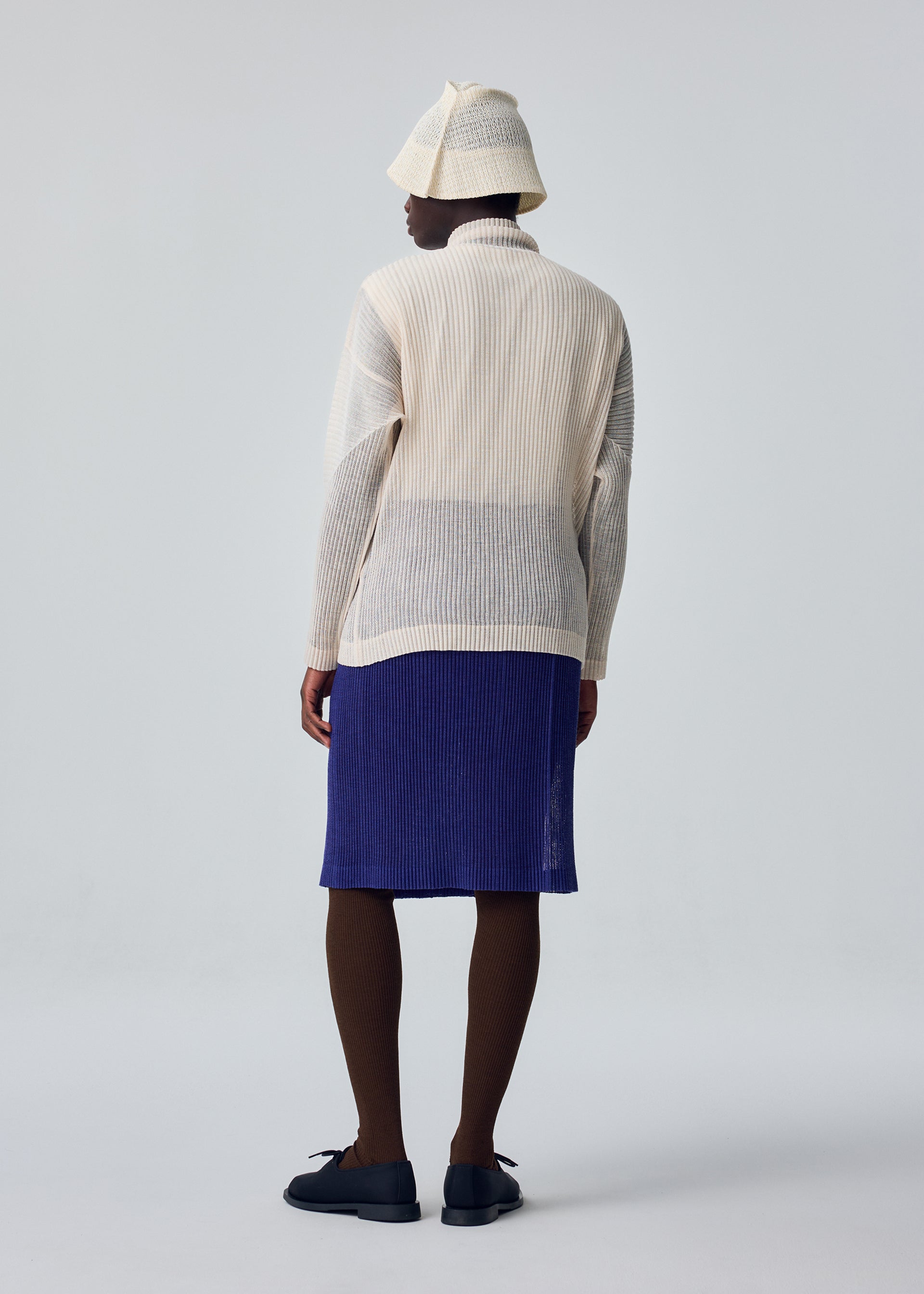 Issey Miyake Rustic Mesh pánský top černý síťovina