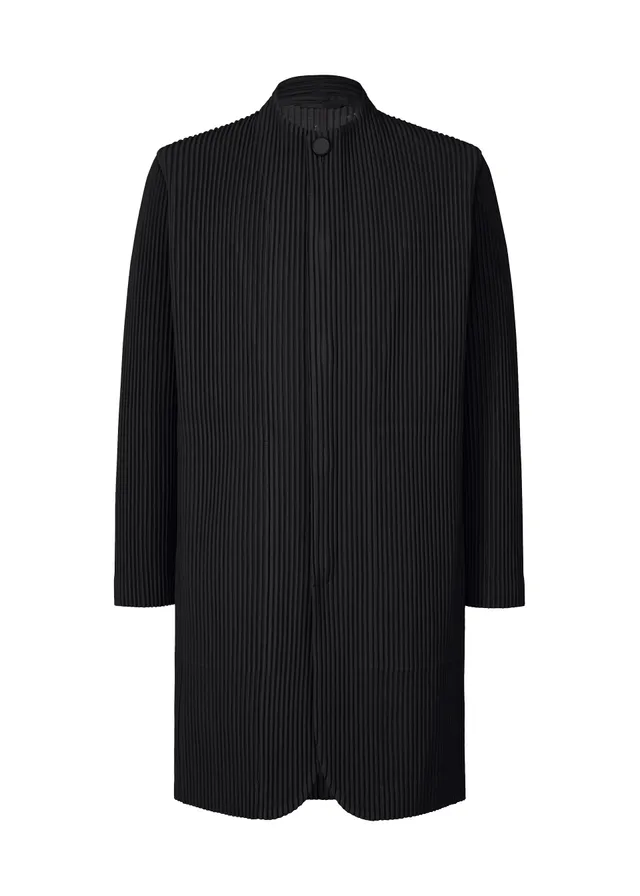 Issey Miyake Tailored Pleats 1 pánské sako černé dlouhé
