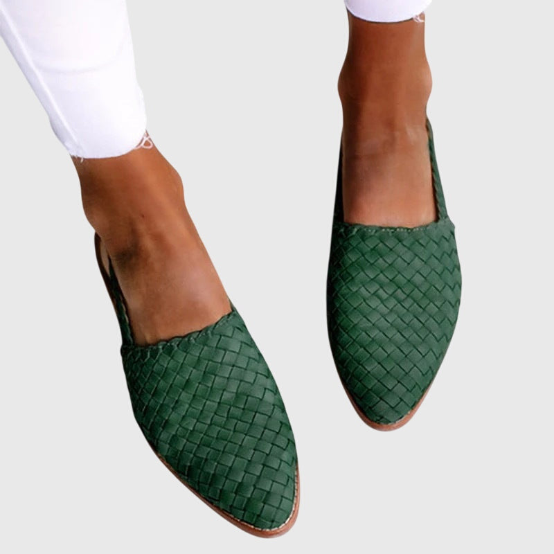 Norielle mules dámské světle hnědé pletené špičaté