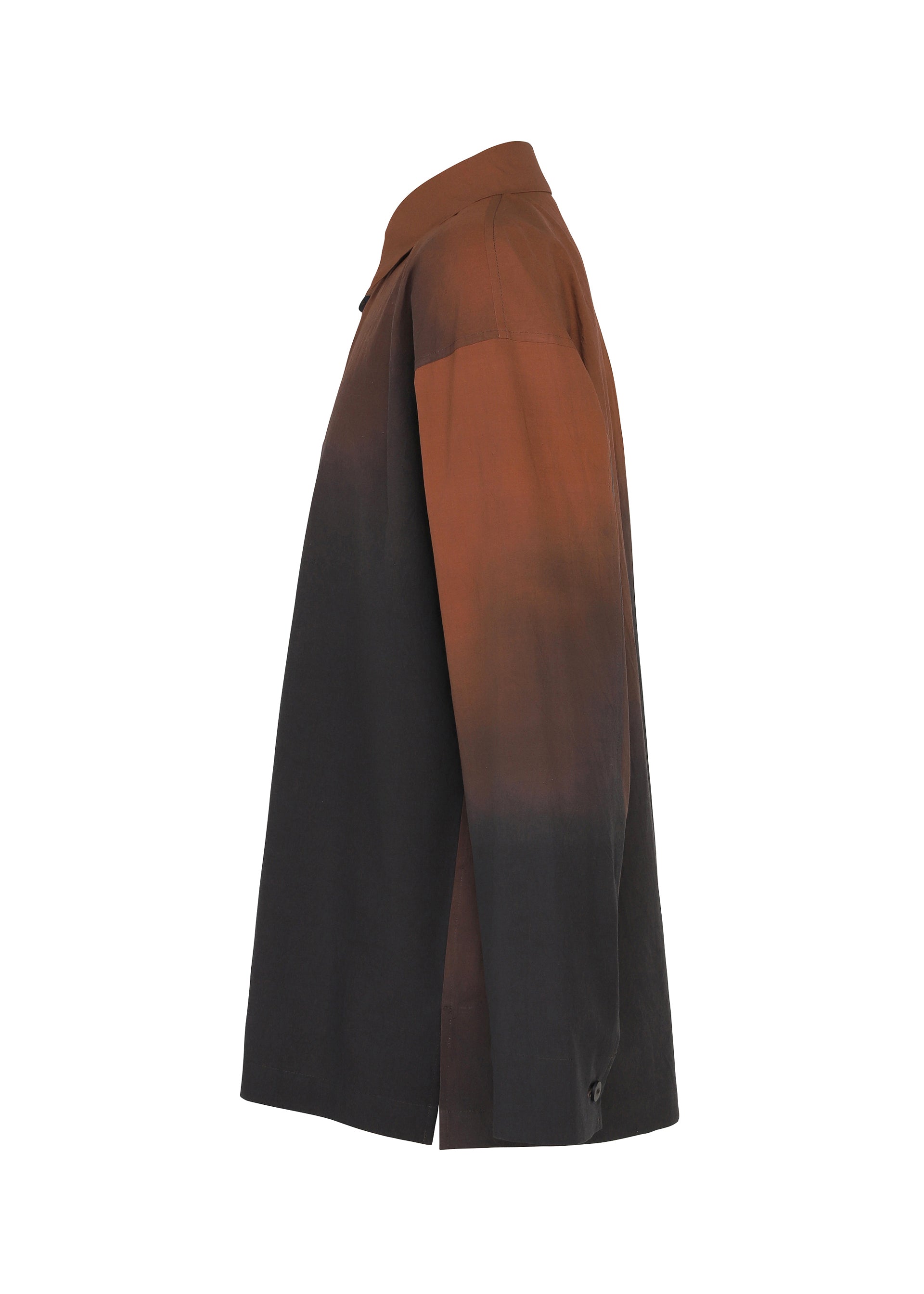 Issey Miyake DAWN SHIRT košile hnědá s potiskem