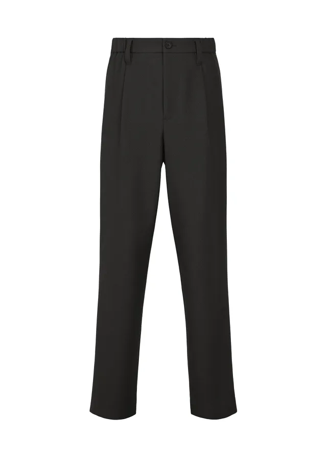 Issey Miyake Shrink Wool pánské kalhoty černé vlněné
