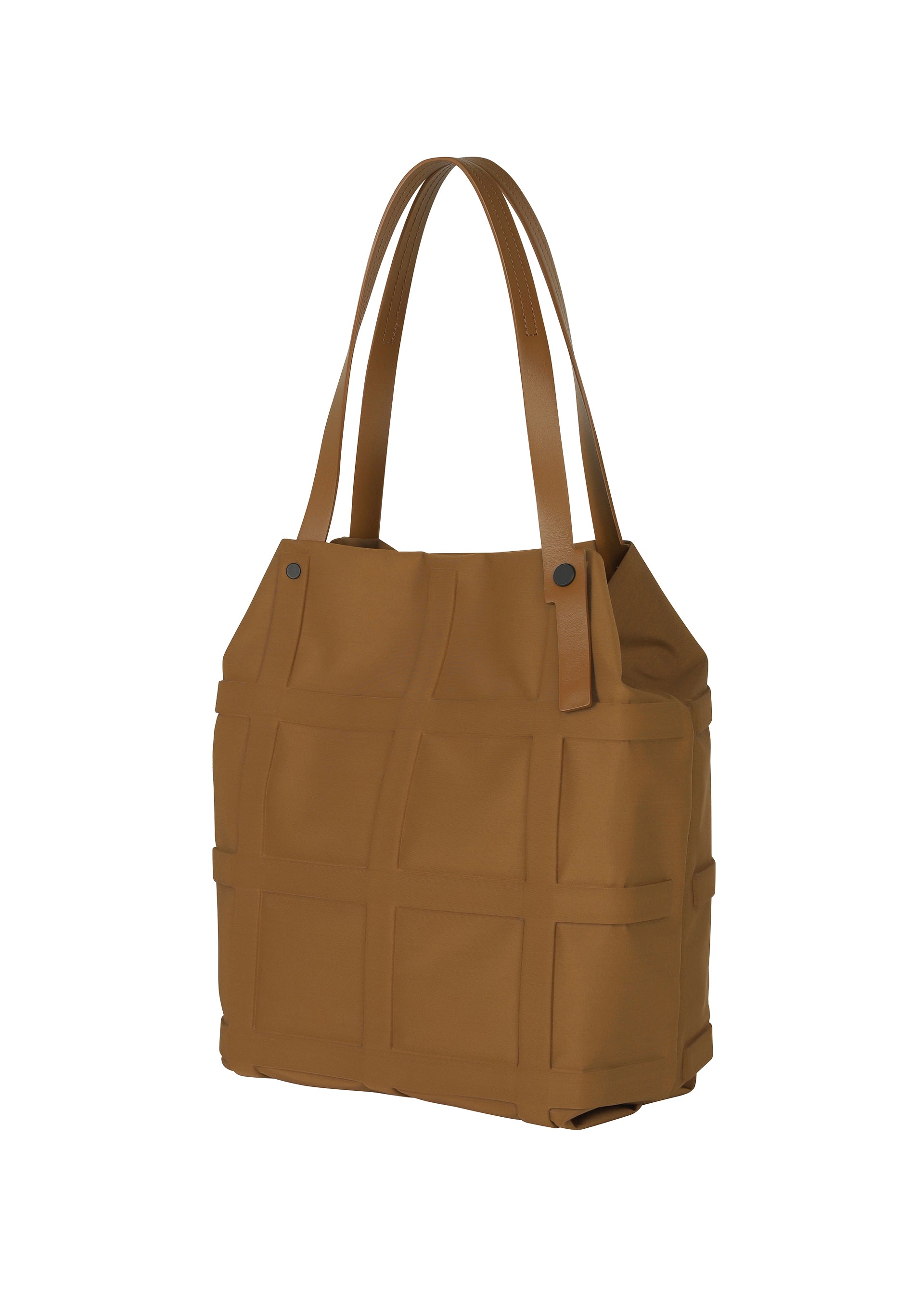 Issey Miyake Grid tote kabelka černá tvarovatelná