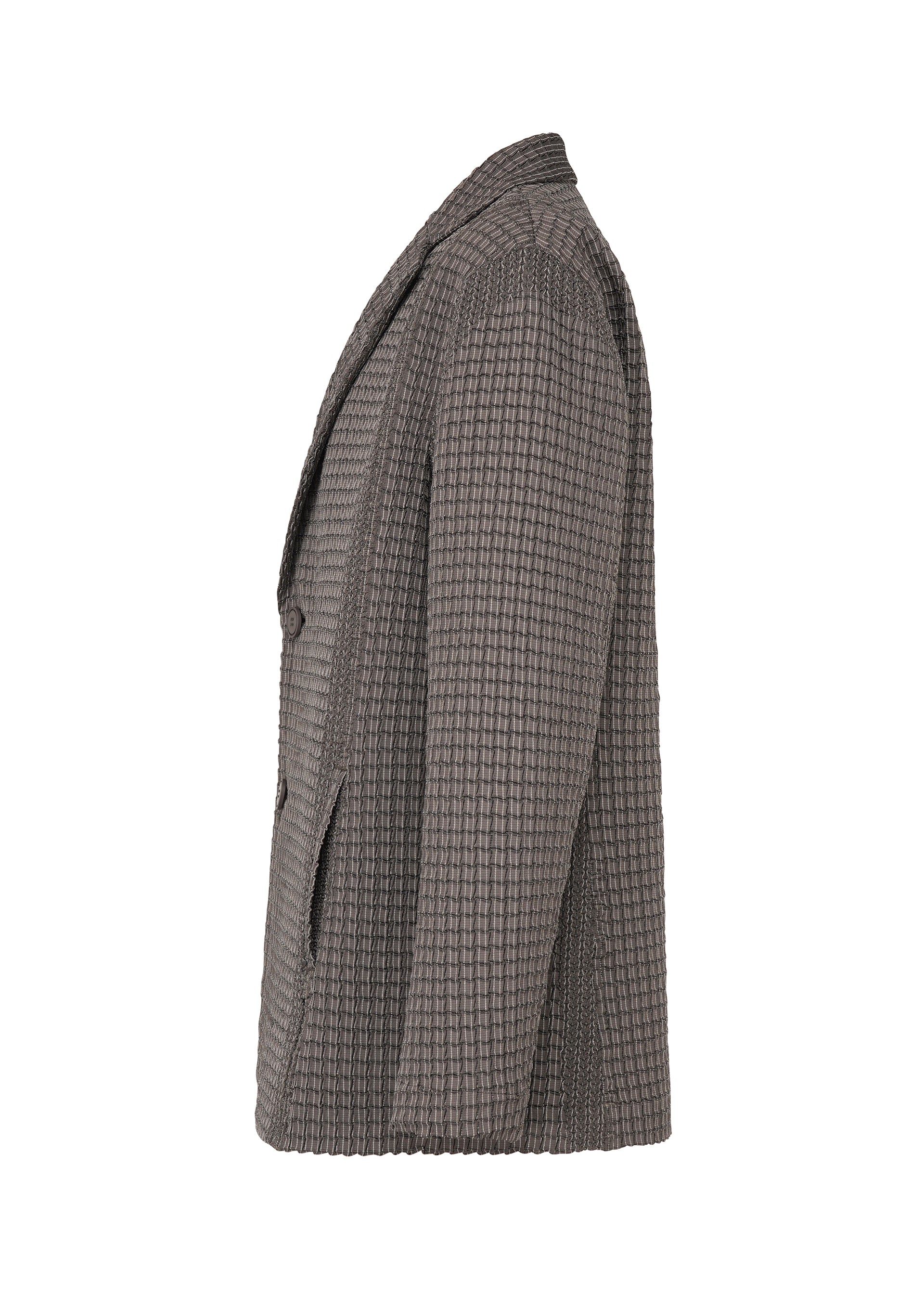 Issey Miyake Type-O 014 sako hnědé strečové