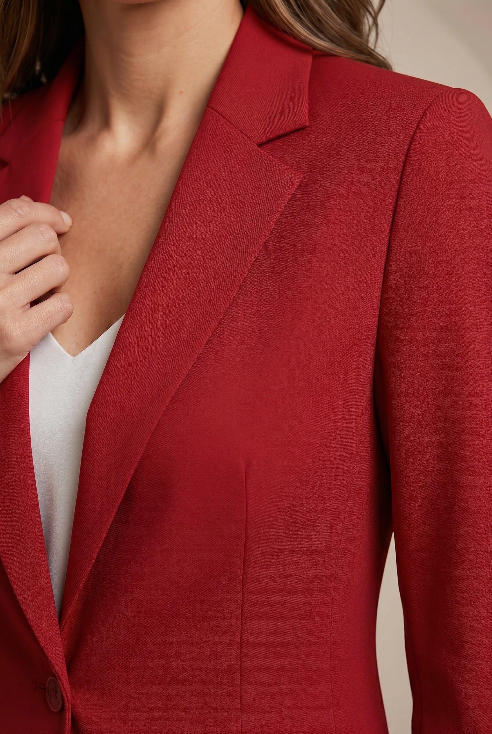 Norielle vypasované sako s klopou tmavě červená