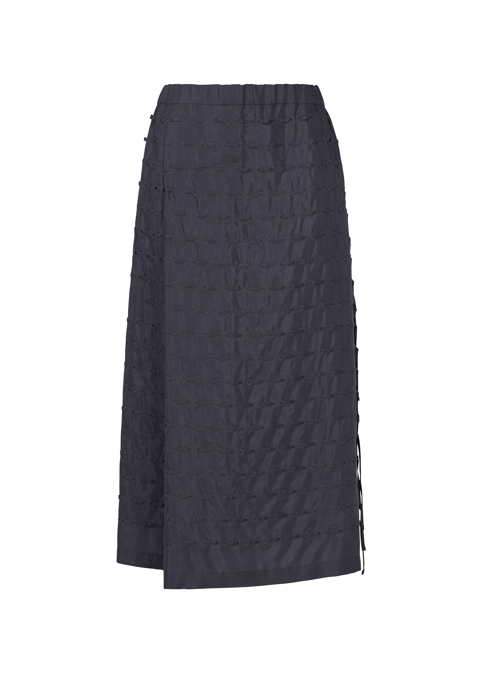 Issey Miyake Hole & Line sukně khaki děrovaná