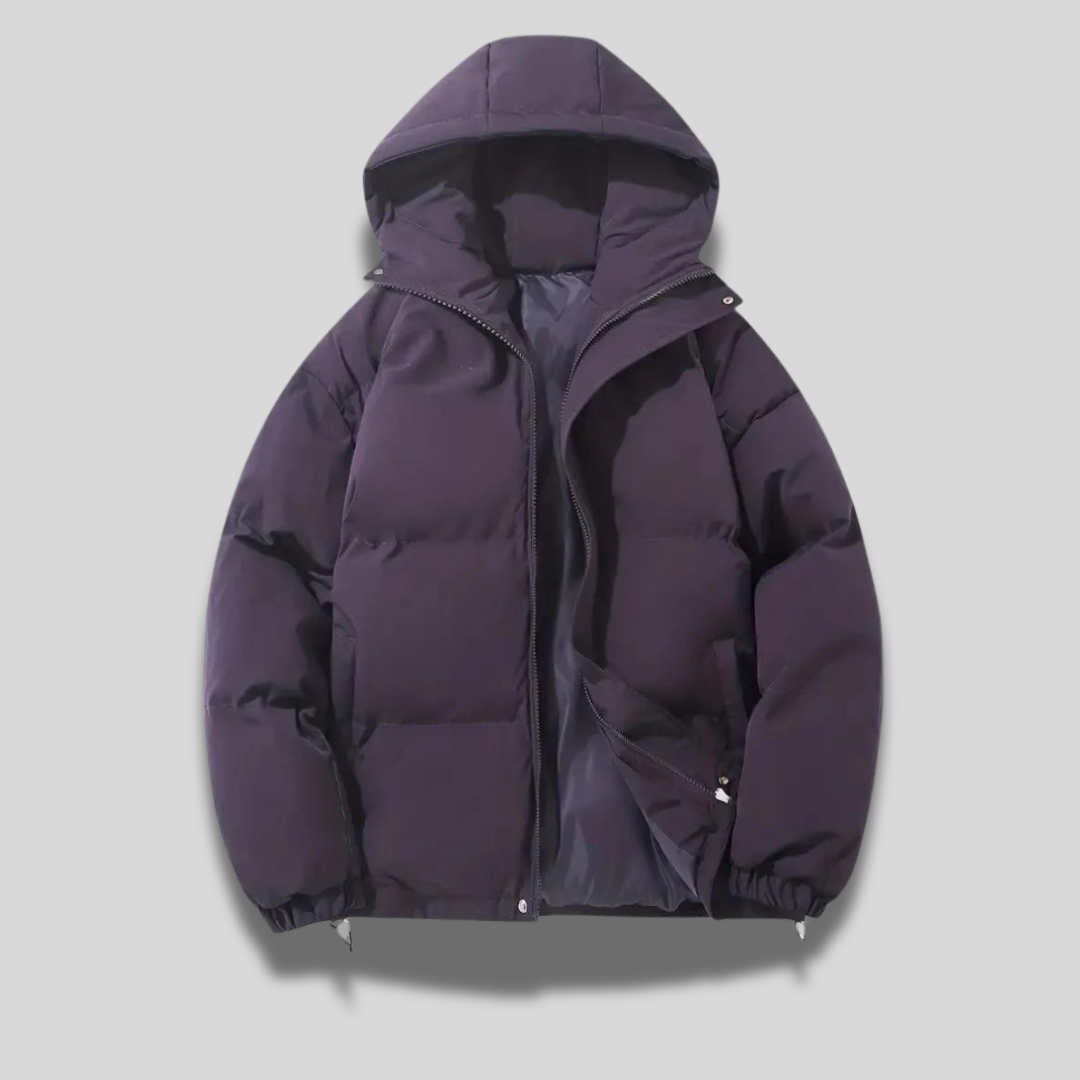 Norielle Oversize krátká zimní bunda s kapucí khaki