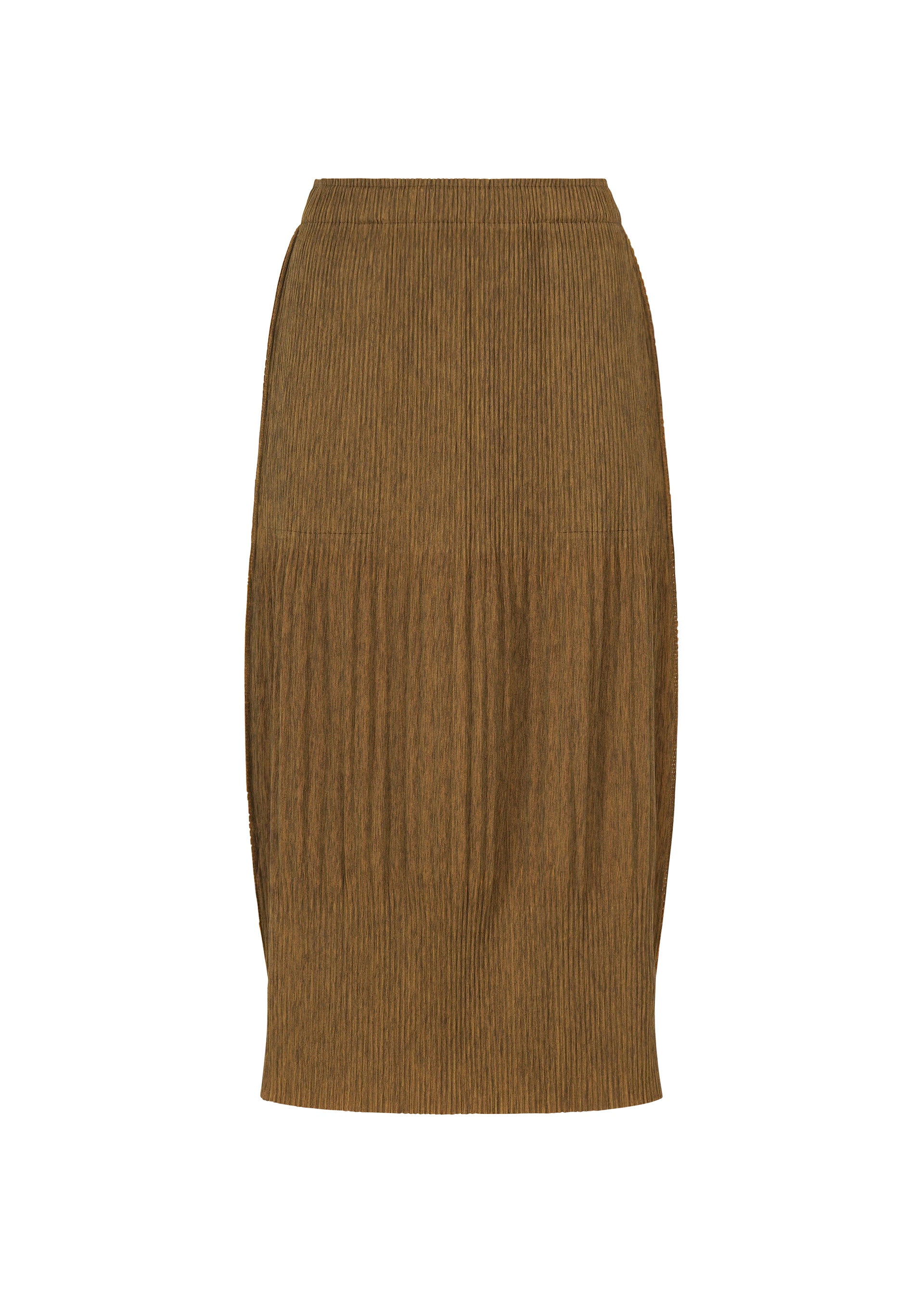 Issey Miyake Mix Fine Knit Pleats sukně béžová plisovaná