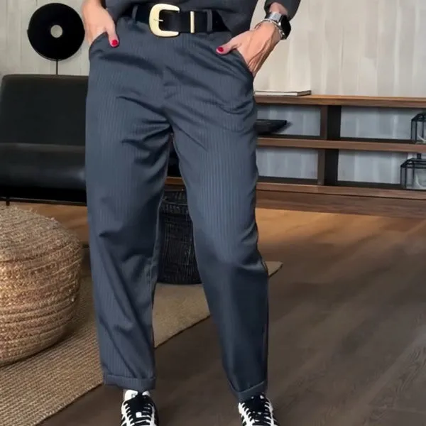 Norielle dámské kalhoty rovný střih vysoký pas černá