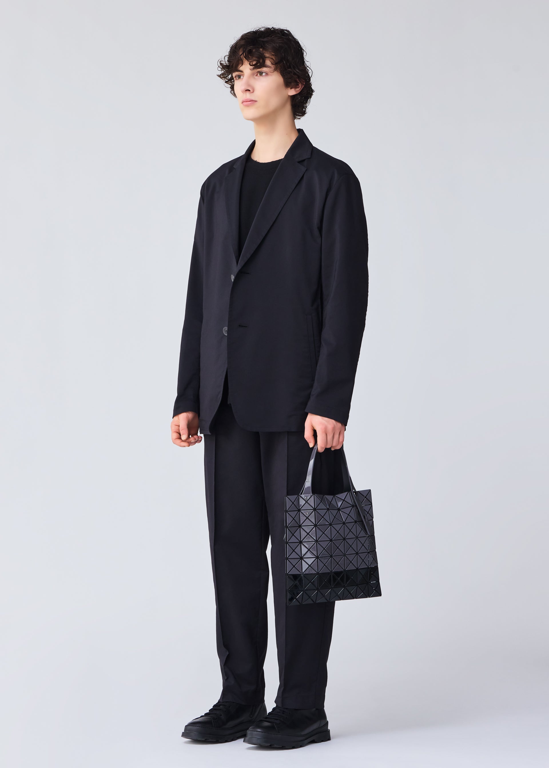 Issey Miyake Prism Bi-Color tote šedá černá kabelka