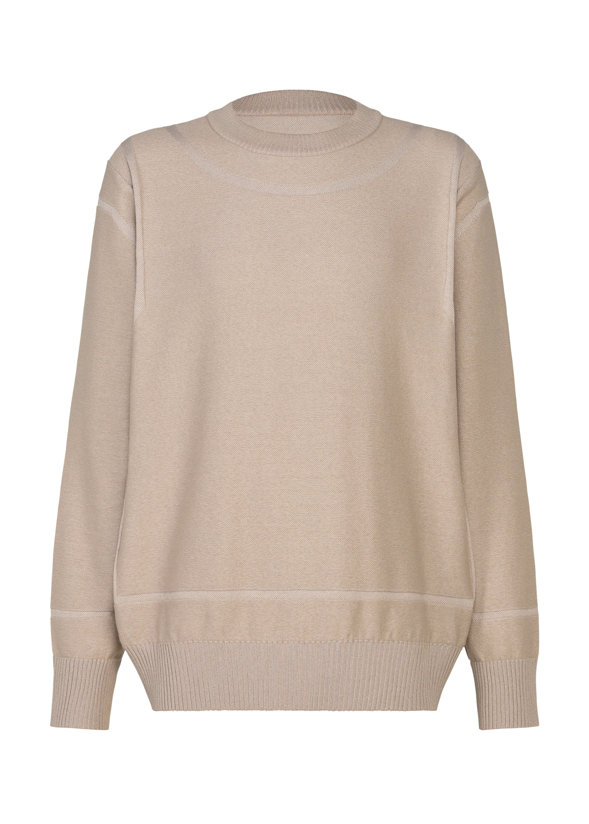 Issey Miyake TYPE-K 010 pletený top černá dlouhý rukáv