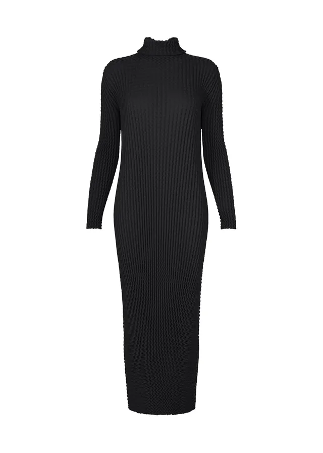 Issey Miyake Spongy BK-68 šaty černé pletené