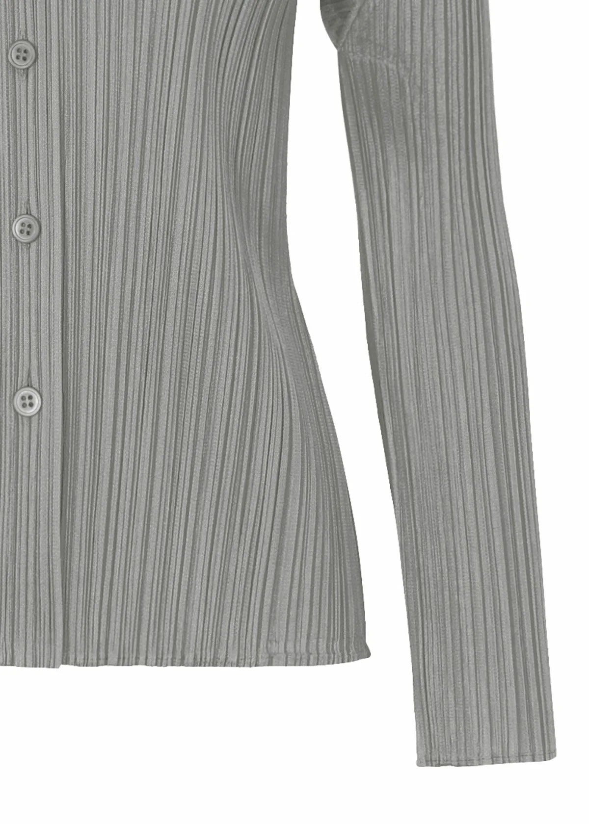 Issey Miyake Basics košile Light Gray vel. 3 plisovaná