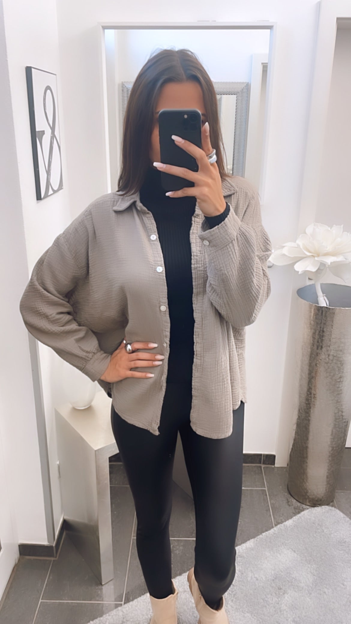 Norielle dámský cardigan otevřený světle šedý lehký