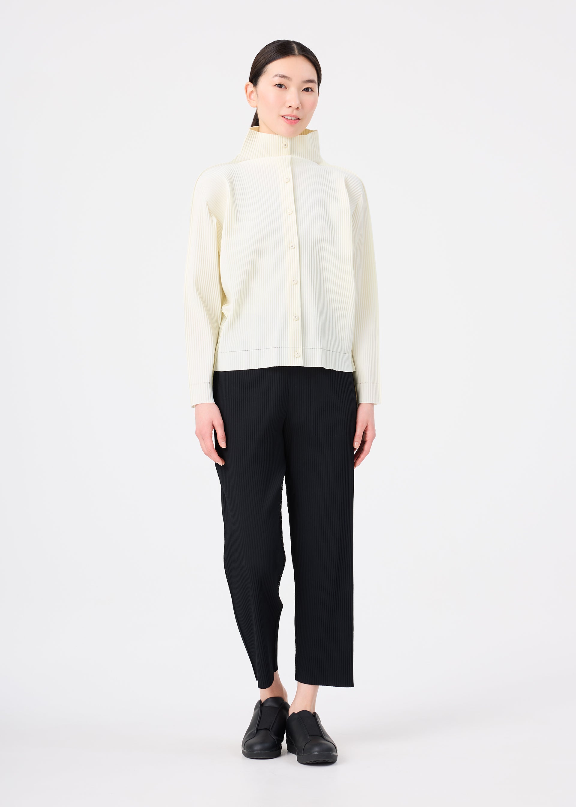 Issey Miyake Fine Knit MI64KO201 kardigan černý