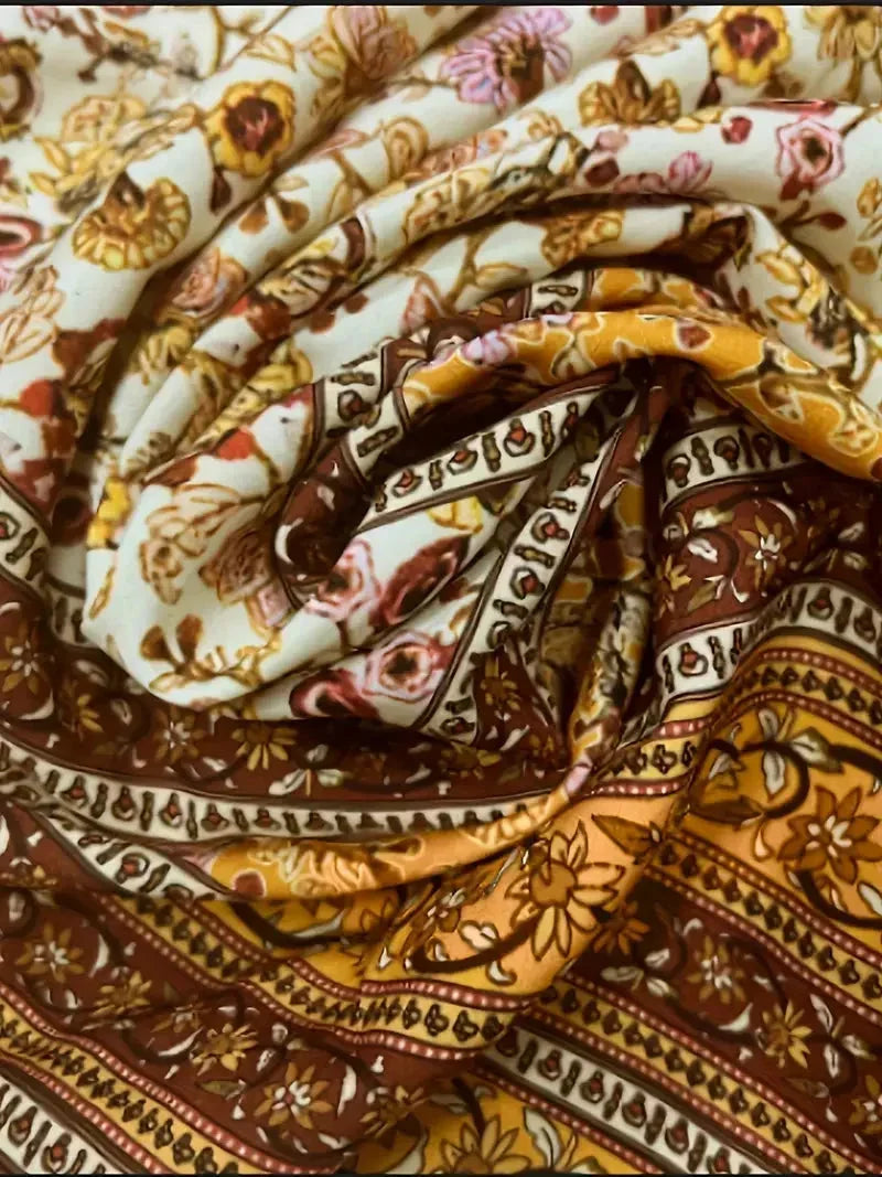 Norielle zavinovací minišaty boho světle hnědá L