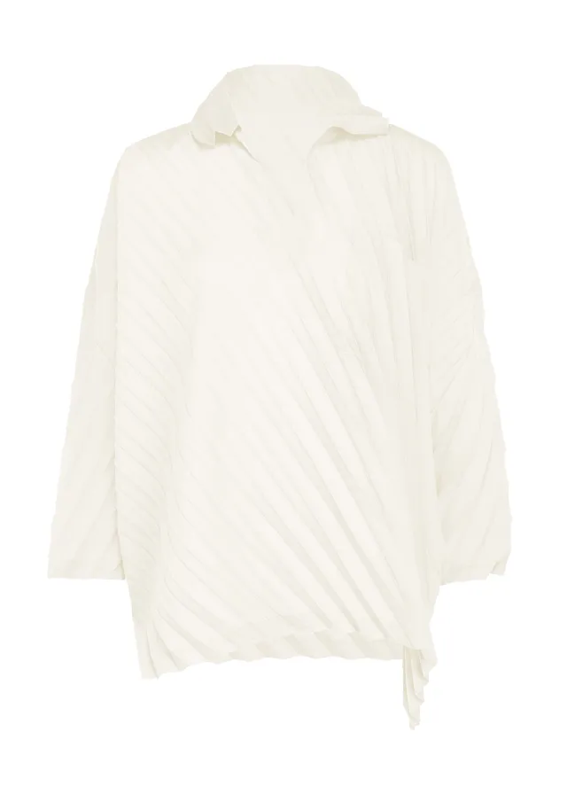 Me Issey Miyake Angle Pleats Shirt košile bílá skladebná