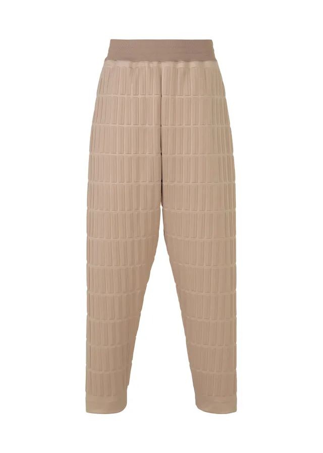 Issey Miyake Type-E 001 kalhoty béžové vel. 3 reliéfní