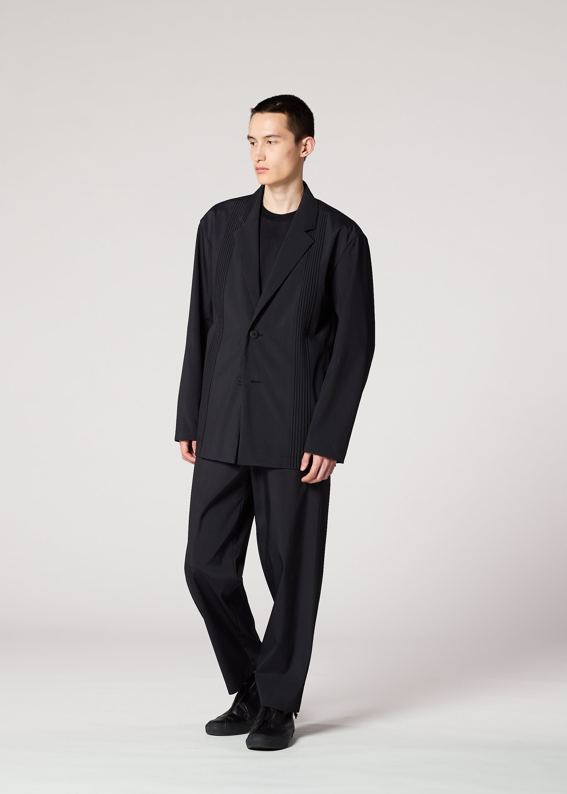 Issey Miyake Air Pleats Black kalhoty černé plisované