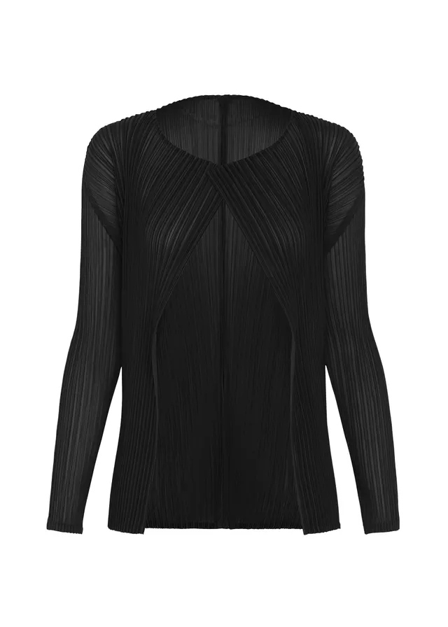 Issey Miyake Sheer Slit Pleats kardigan černý vel. 2