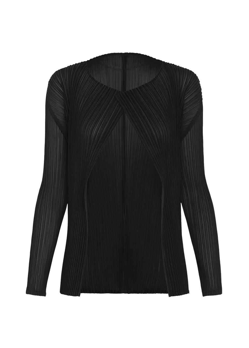 Issey Miyake Sheer Slit Pleats kardigan černý vel. 2